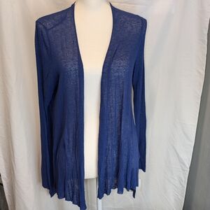 Eileen Fisher blue cardigan organic cotton s Size petite medium navy color NWOT